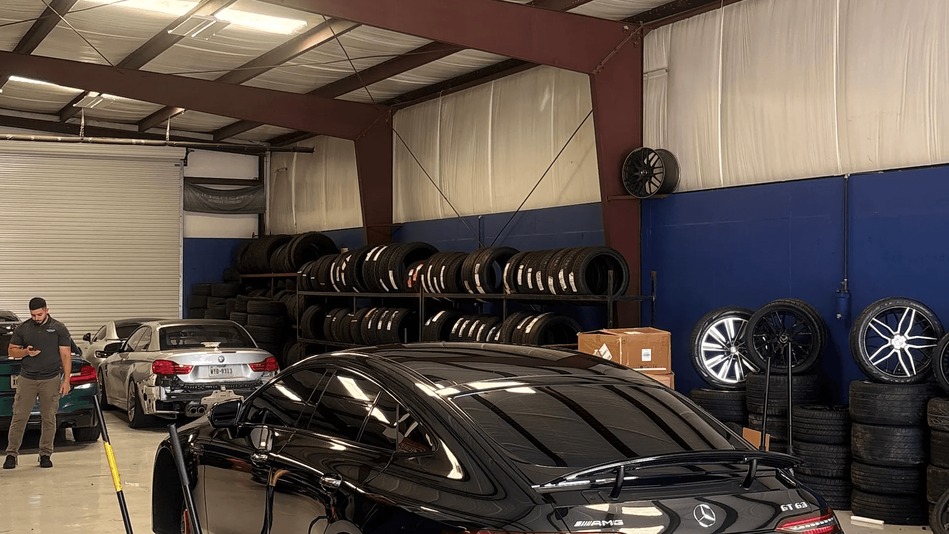 Wide interior shot of service bay