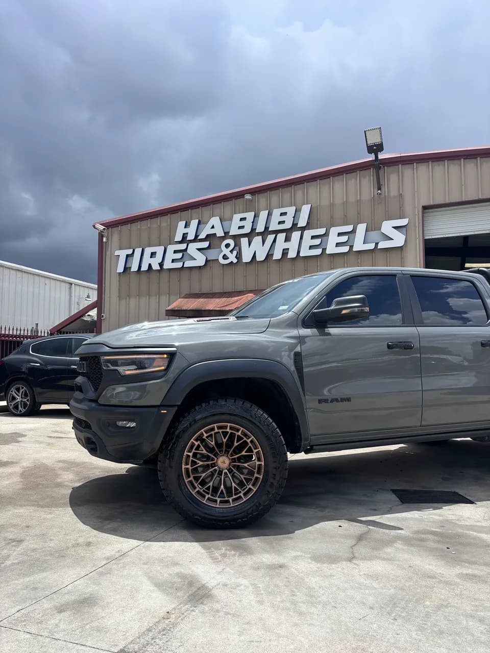 Lifted Truck Fitment completed at Habibi Tires & Wheels